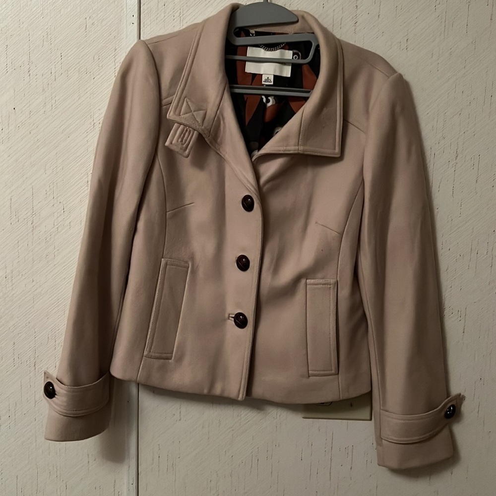 Banana republic wool pea coat beige